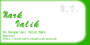 mark valik business card