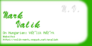 mark valik business card